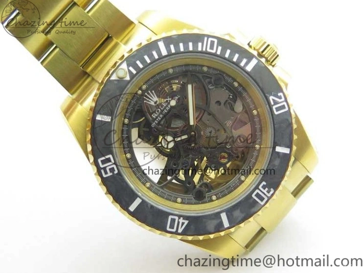 MiroTime 0214 Popular Andrea Pirlo Project Skeleton Submariner YG VRF Best Edition on YG Bracelet SA 2981